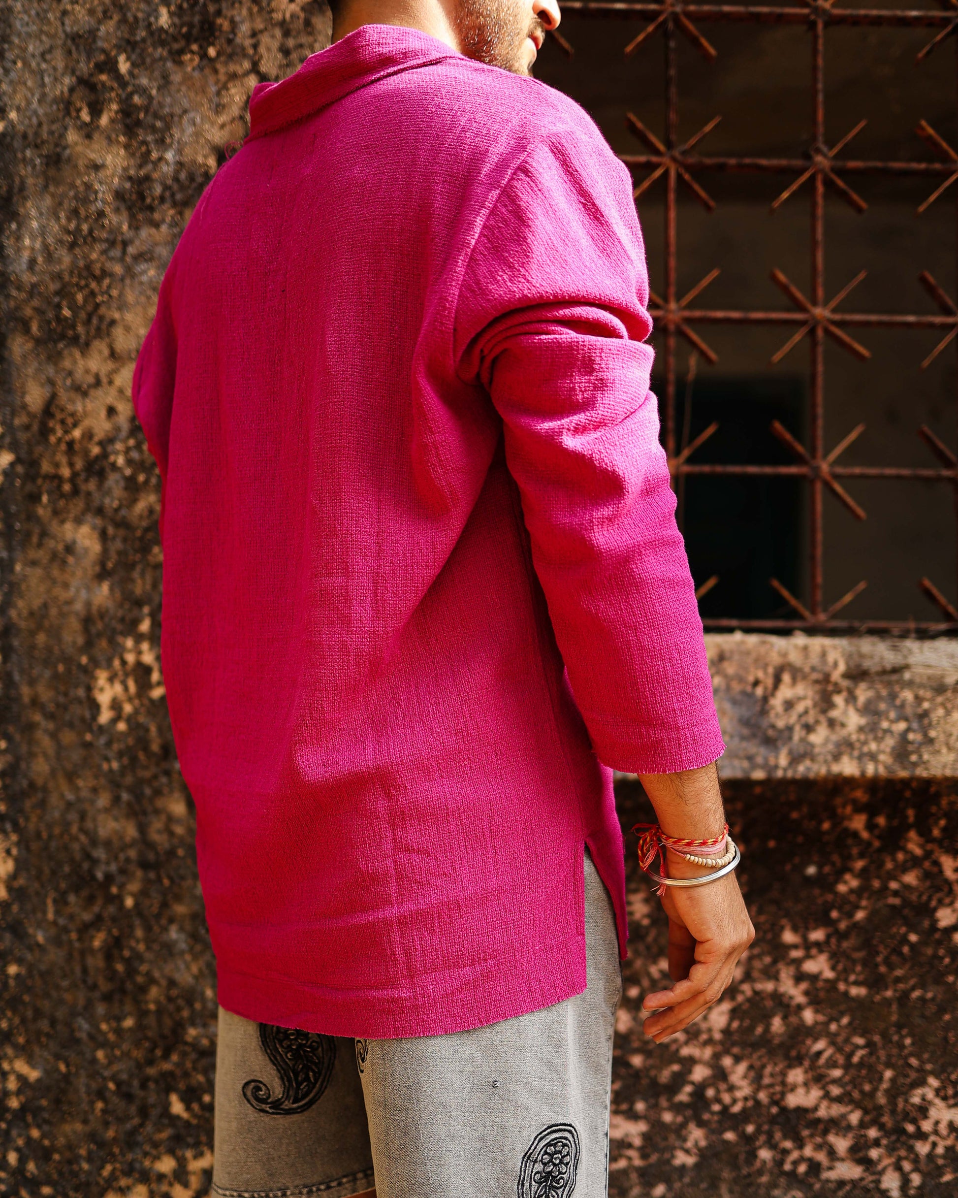 SOLID PINK SHORT KURTA