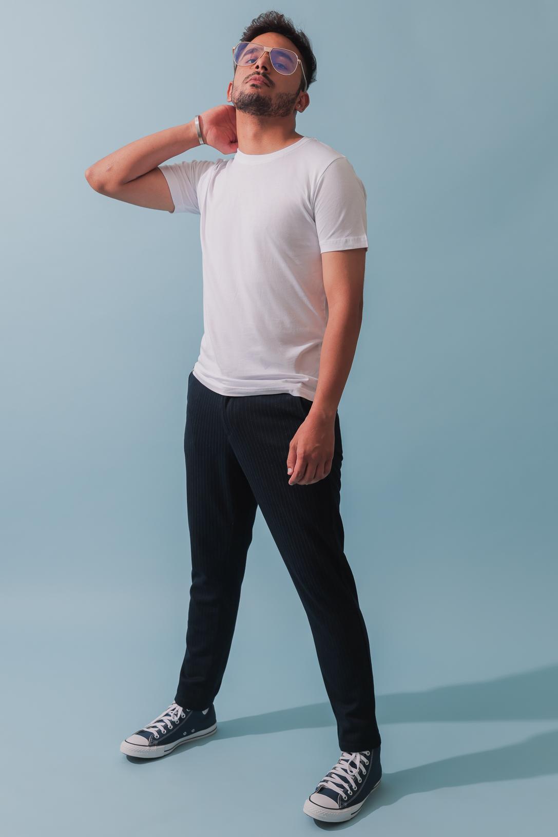 White Plain Solid T-shirt