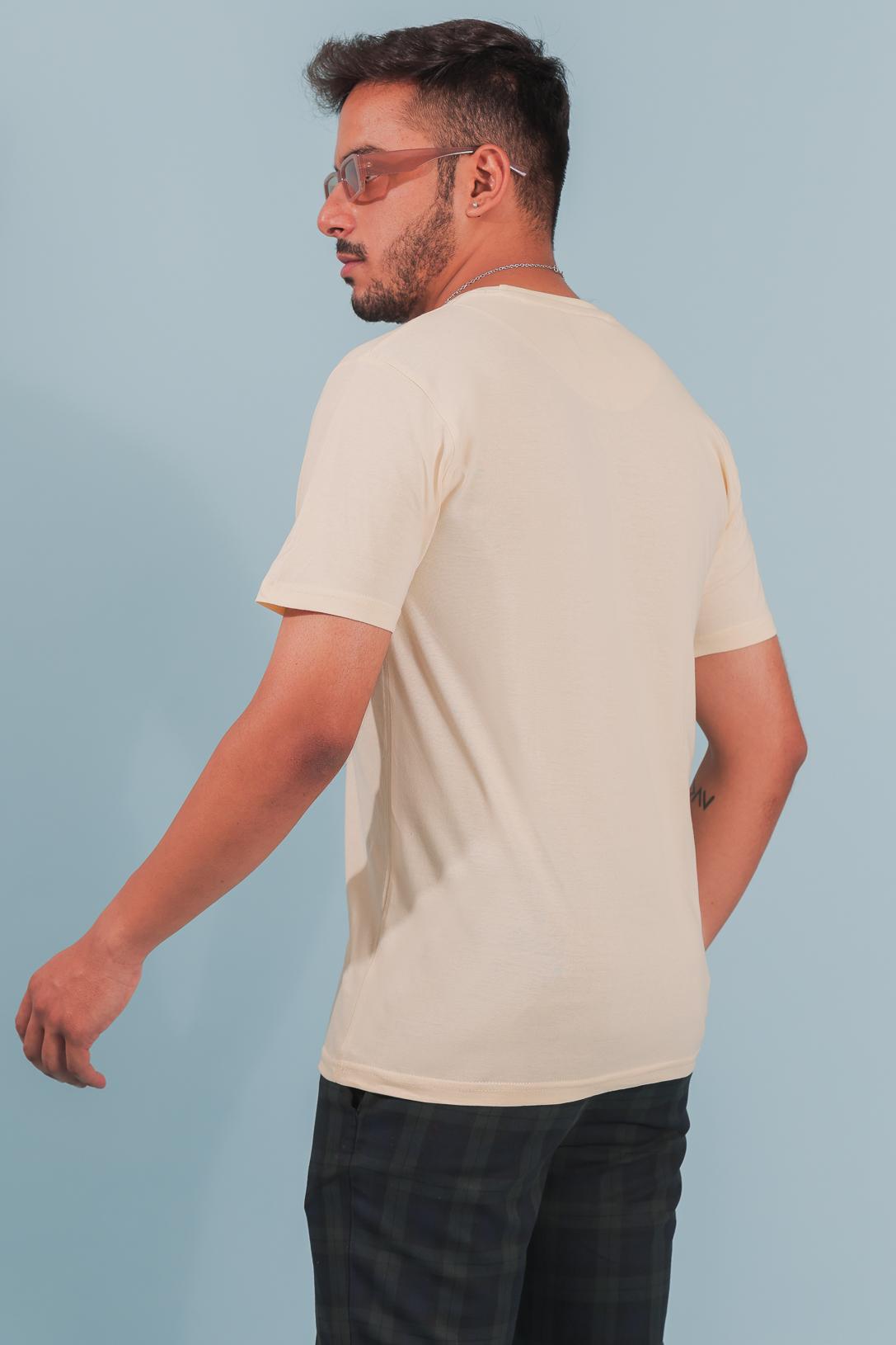 Yellow Plain Solid T-shirt