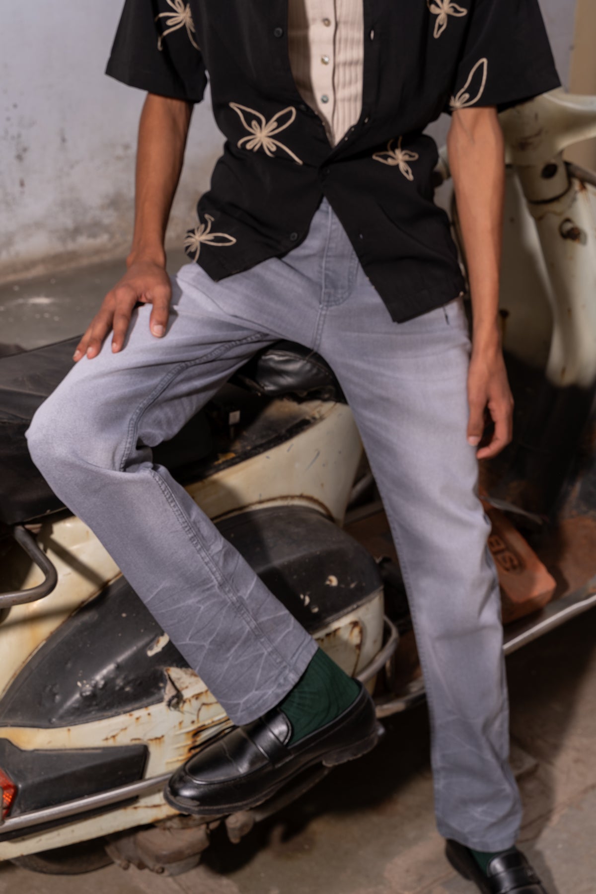 Grey Washed Denim