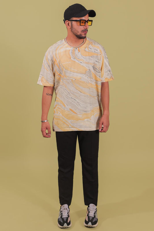 Gold Dust Marble Printed T-shirt