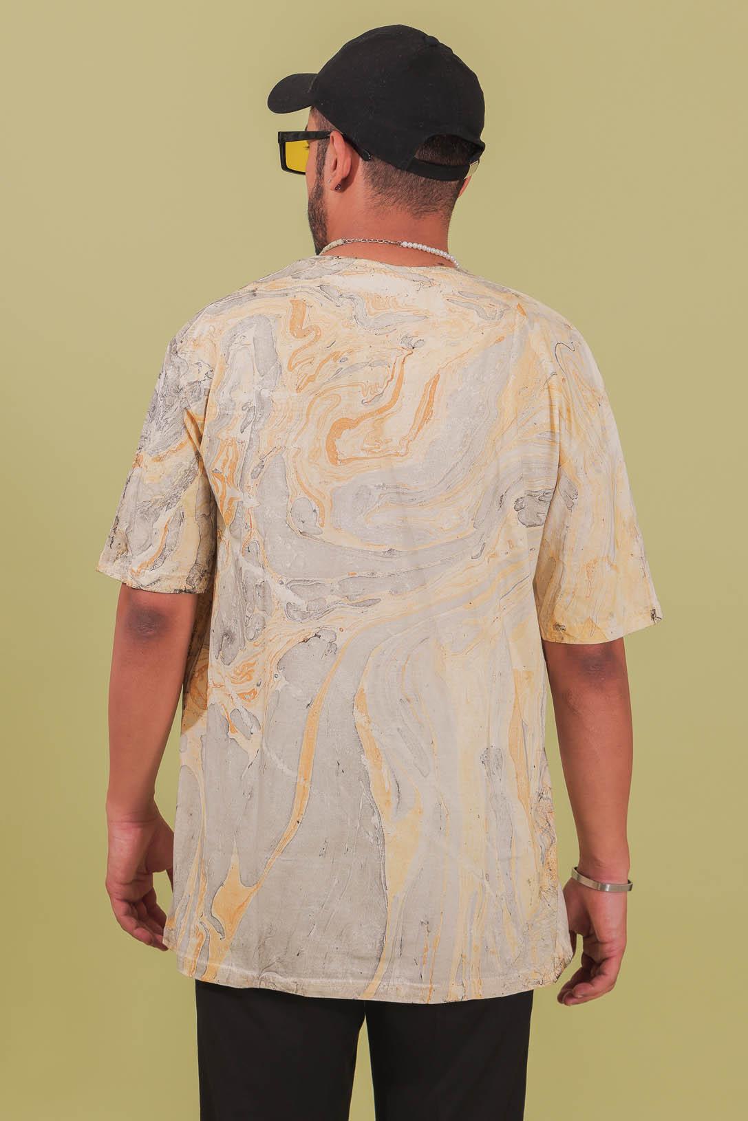 Gold Dust Marble Printed T-shirt