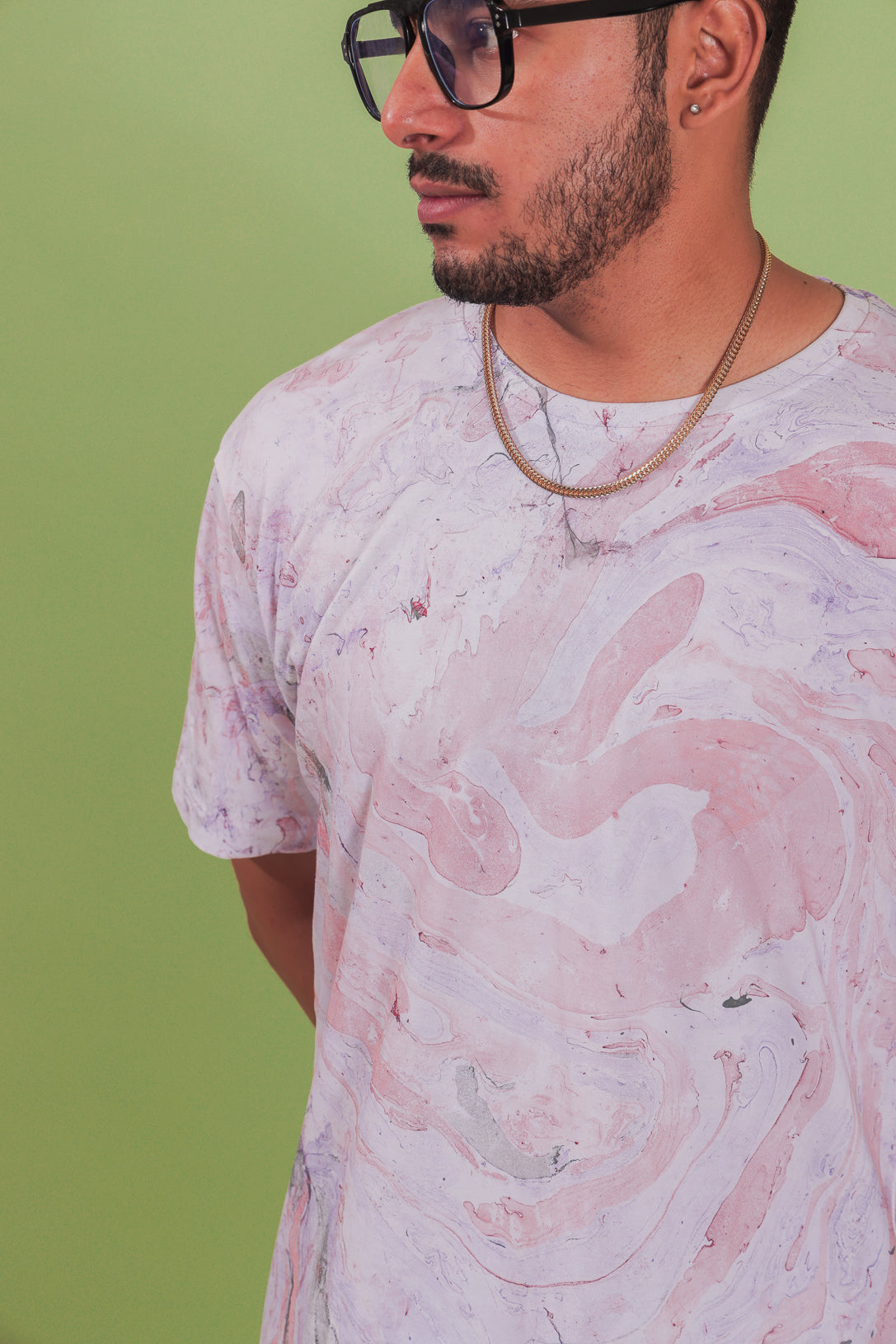 Purple Haze Marble Printed T-shirt