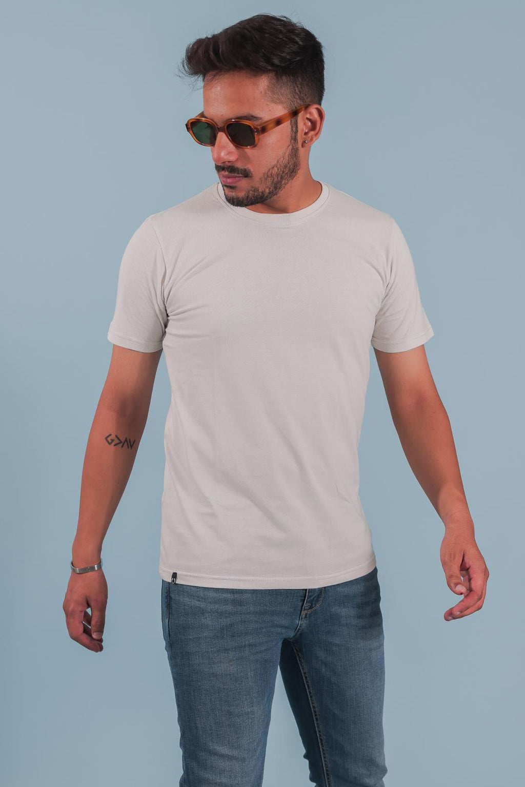 Cement Plain Solid T-shirt