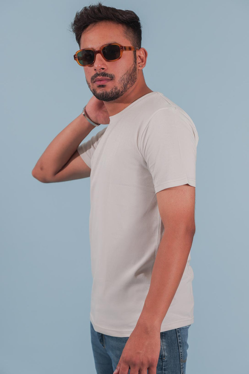 Cement Plain Solid T-shirt
